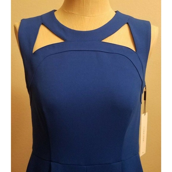 CALVIN KLEIN WOMEN'S CUTOUT SLEEVELESS JUMPSUIT - Picture 2 of 7